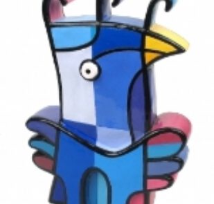 Vreemde vogel blauw